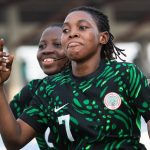 Flamingos Players Celebrate Goal vs South Africa. Credit: NFF on IG