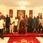 Olu of Warri with Ex Super Eagles players and Government functionaries
