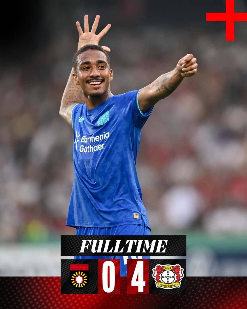 Bayern Leverkusen Celebrate Cup win  trybalnews