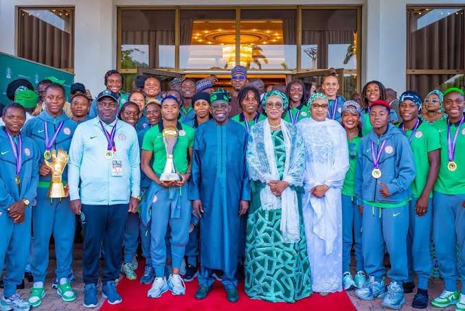 SUPER FALCONS AND THE PRESIDENT BOLA AHMED TINUBU