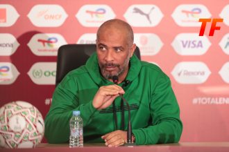 Eric Chelle at Nigeria vs Morocco press conference