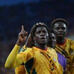 Ghana forward Caleb Yirenkyi celebrates after scoring during the 2026 FIFA World Cup Group L match between Ghana and Panama at BMO Field Toronto Stadium Toronto Ontario Canada  trybalnews