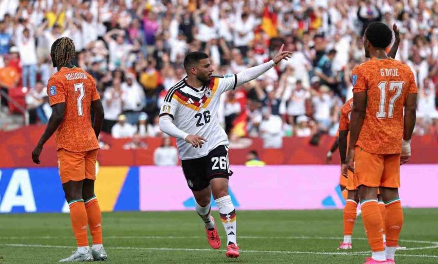 TORONTO ONTARIO   JUNE 20 Deniz Undav 26 of Germany celebrates scoring his teams second goal during the FIFA World Cup 2026 Group E match between Germany and Cote DIvoire at Toronto Stadium on June 20 2026 in Toronto Ontario Photo by Ezra Shaw   FIFAFIFA via Getty Images  trybalnews