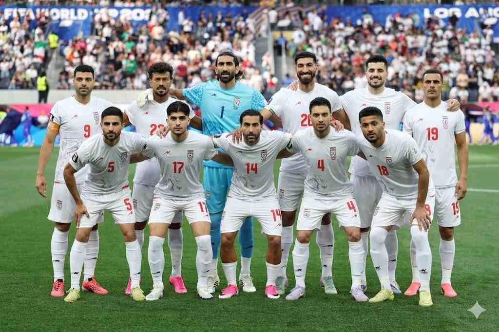IranNationalTeam Trybal News Players of IR Iran pose for a team photograph before the FIFA World Cup 2026 Group G match between IR Iran and New Zealand at Los Angeles Stadium on June 15 2026 in Los Angeles California trybalnews