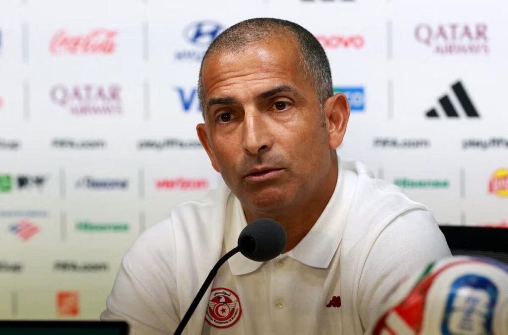 Lamouchi Trybal News FIFA World Cup 2026 Tunisia Press Conference Estadio Monterrey Monterrey Mexico June 13 2026 Tunisia coach Sabri Lamouchi during the press conference who has now been replaced by Herve Renard trybalnews