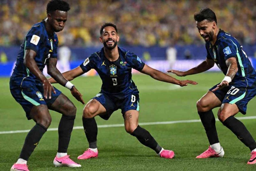 Brazils Matheus Cunha celebrates after scoring second goal vs Haiti 2026 World Cup Group C at Philadelphia Stadium  trybalnews