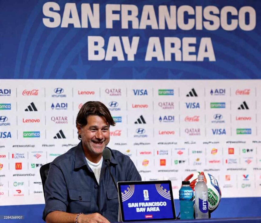 Mauricio Pochettino Head Coach of the United States speaks to the media following the FIFA World Cup 2026 Round of 32 match between USA and Bosnia and Herzegovina at San Francisco Bay Area Stadium on July 01 2026 in Santa Clara California Photo by Maja Hitij   FIFAFIFA via Getty Images  trybalnews