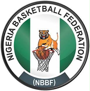 Nigeria Basketball Federation NBBF logo with a tiger dunking a basketball inside a hoop and green white green colors around the edge  trybalnews