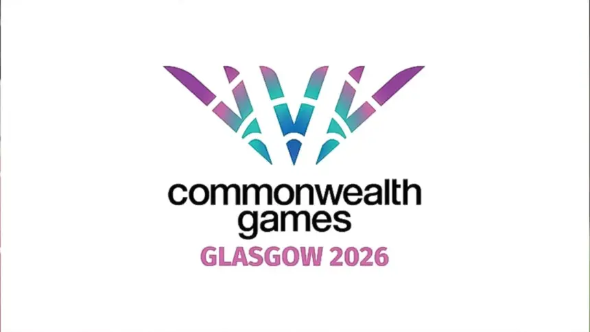 Commonwealth Games Glasgow 2026 logo with a colorful wing emblem above the words commonwealth games and GLASGOW 2026  trybalnews