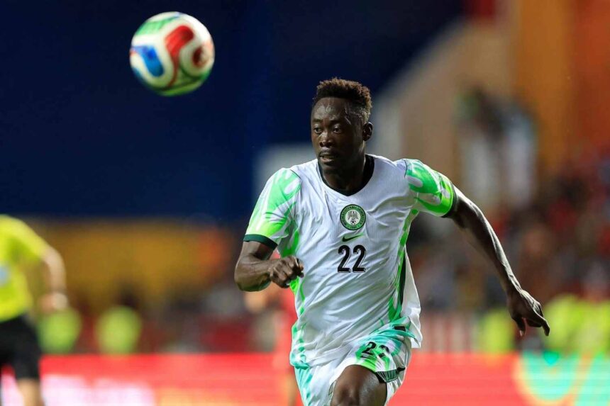 Akor Adams of Nigeria during the friendly match between Portugal and Nigeria at Dr Magalhaes Pessoa on June 10 2026 in Leiria Portugal Photo by Joao RicoIcon Sport via Getty Images  trybalnews