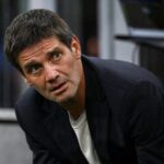 Inter Milan head coach Cristian Chivu leaning forward on the touchline and looking intently during the UEFA Champions League 202627 League Phase MD2 match between FC Internazionale Milano and Club Brugge KV at Stadio San Siro on October 13 2026 in Milan Italy  trybalnews