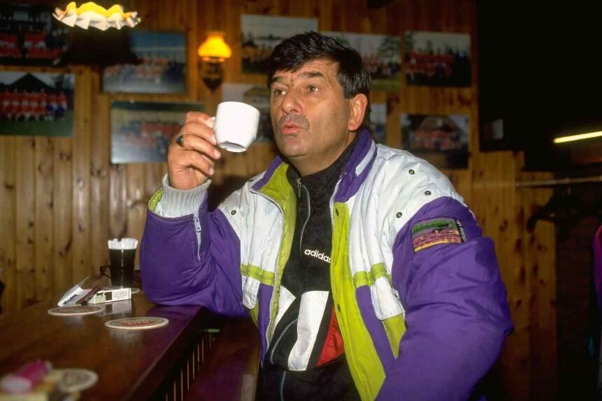 Long  Descriptive ALT Legendary Dutch manager Clemens Westerhof who led Nigerias Super Eagles to AFCON victory relaxing with a coffee cup in a wooden cabin  trybalnews