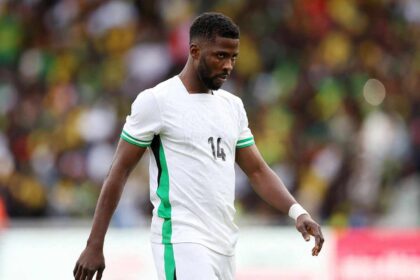Kelechi Iheanacho of Nigeria in action during the Unity Cup Final match between Jamaica and Nigeria at Gtech Community Stadium in Brentford, England.