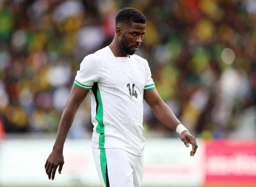 Kelechi Iheanacho of Nigeria in action during the Unity Cup Final match between Jamaica and Nigeria at Gtech Community Stadium in Brentford England  trybalnews